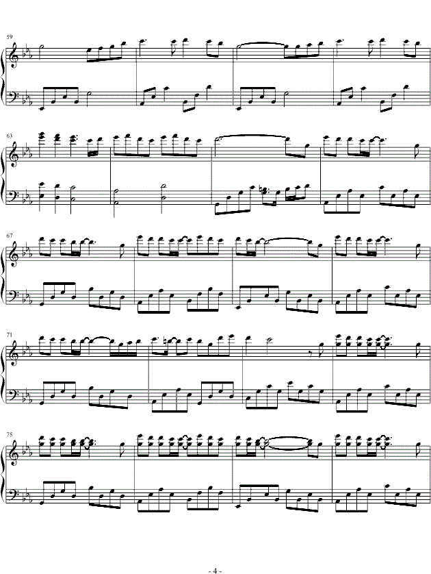 泽野弘之 A Letter钢琴谱