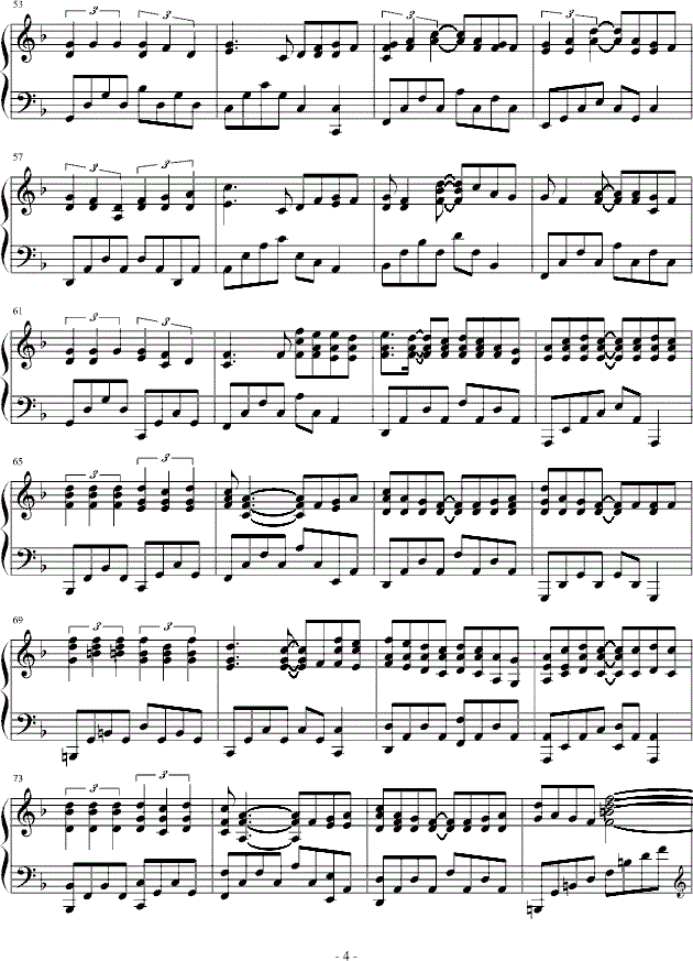 富士山下钢琴谱