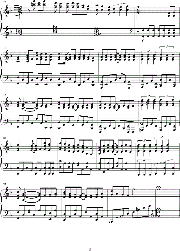 富士山下钢琴谱