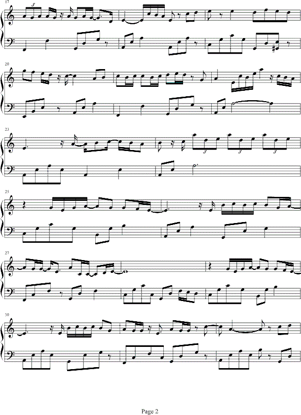 冷风过境钢琴谱