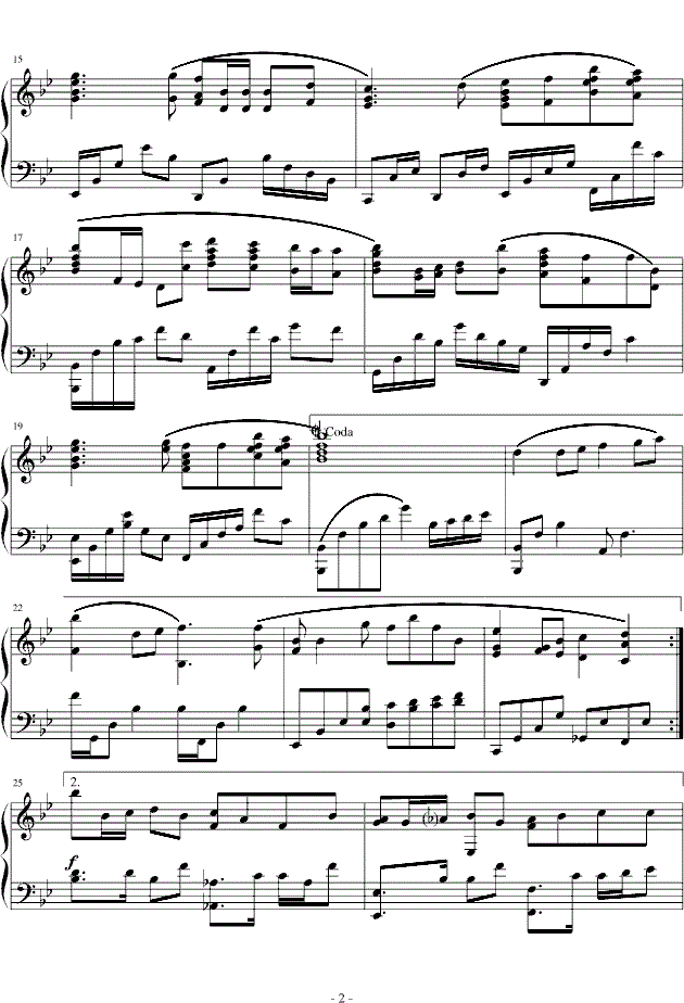 挥着翅膀的女孩钢琴谱