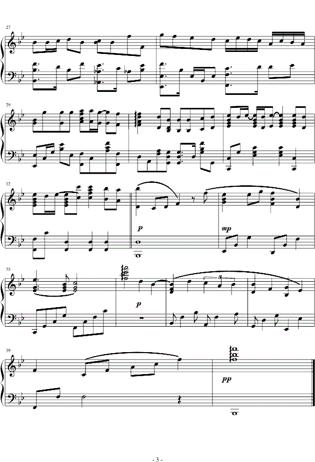 挥着翅膀的女孩钢琴谱