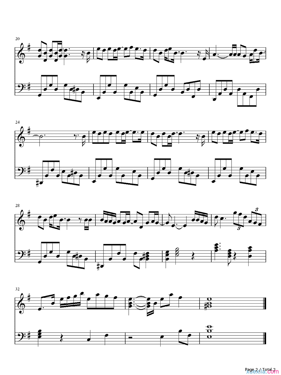 谢谢你的爱钢琴谱