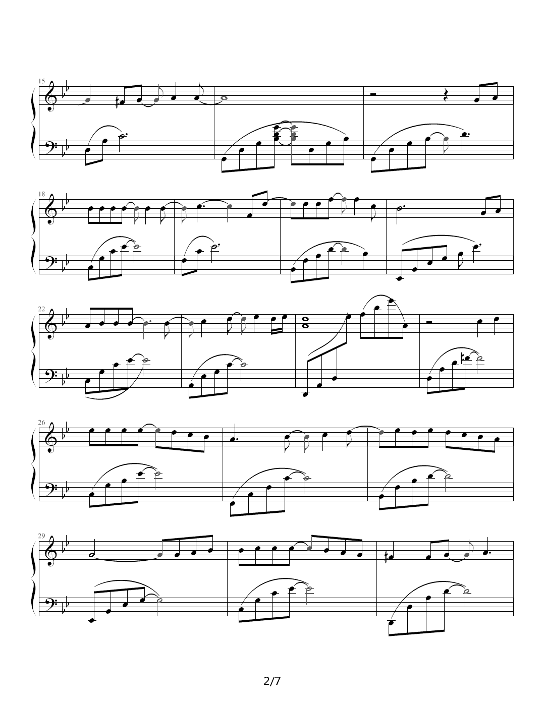 从开始到现在钢琴谱