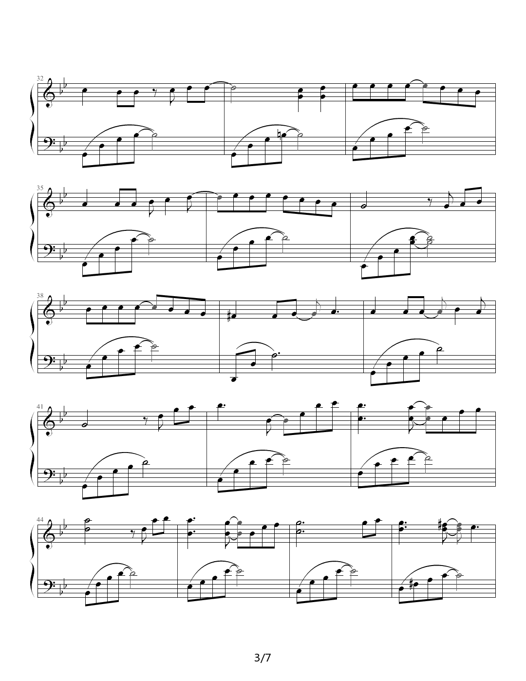 从开始到现在钢琴谱