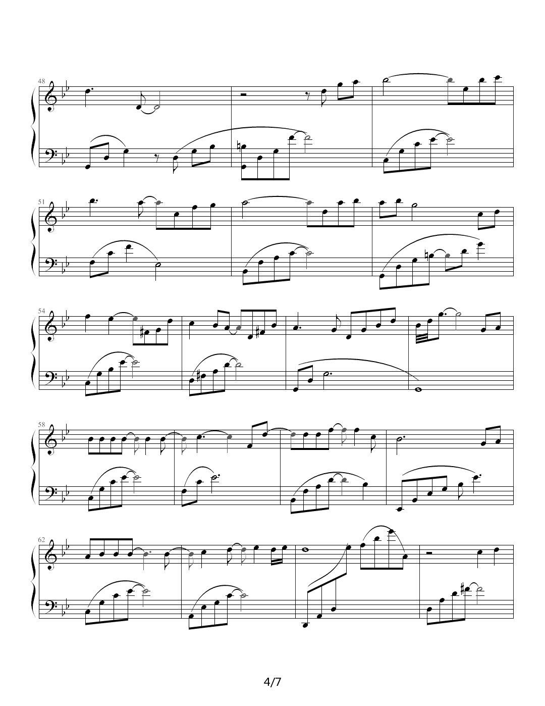 从开始到现在钢琴谱