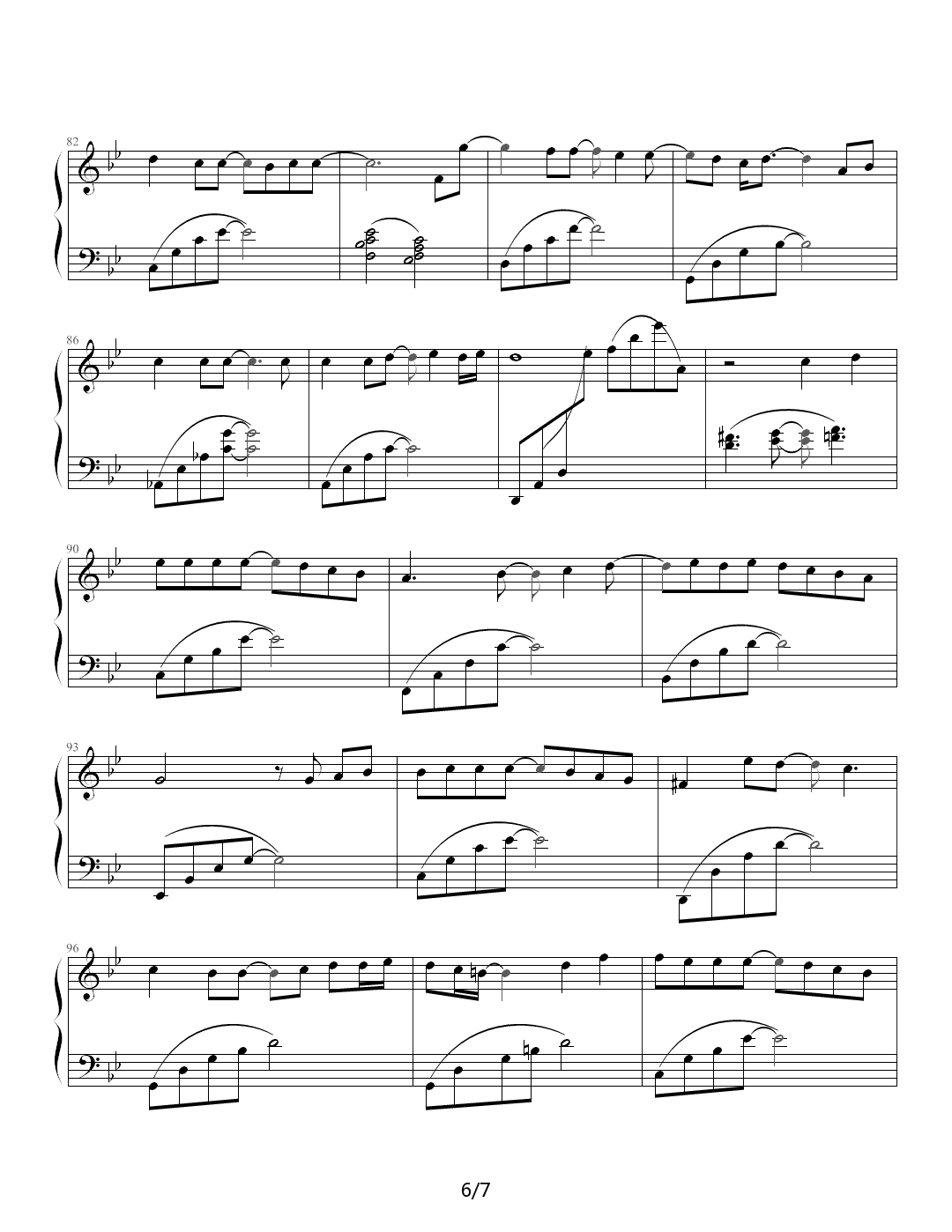 从开始到现在钢琴谱