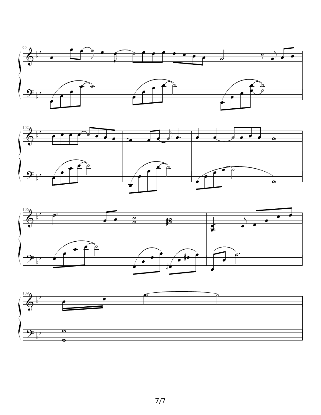 从开始到现在钢琴谱