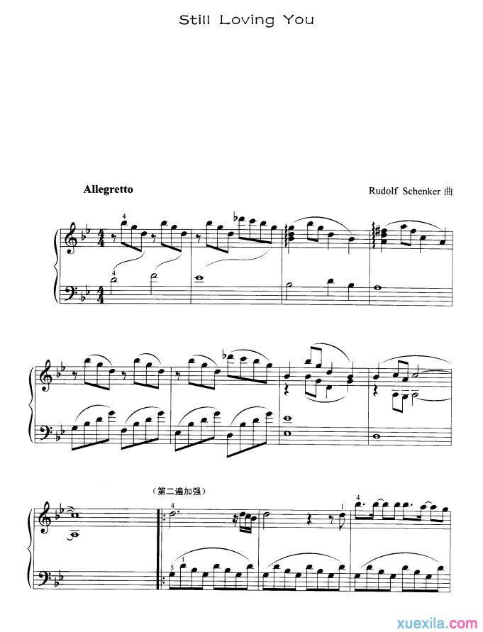 Still Loving You钢琴谱