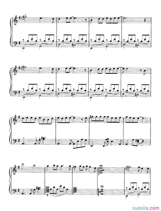 回到拉萨钢琴谱