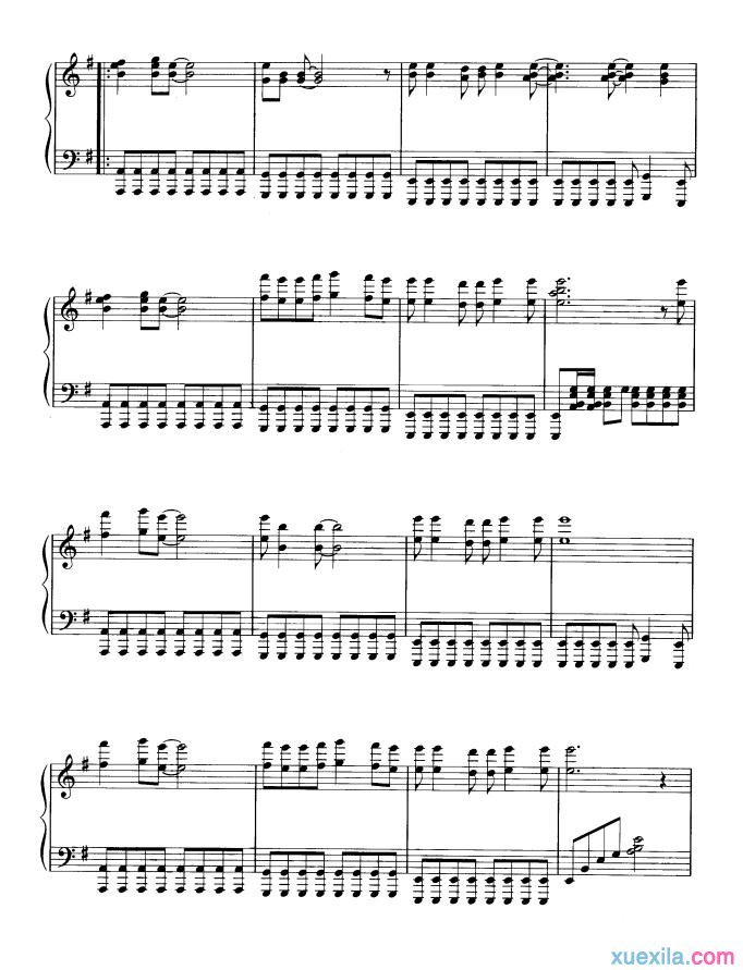 回到拉萨钢琴谱