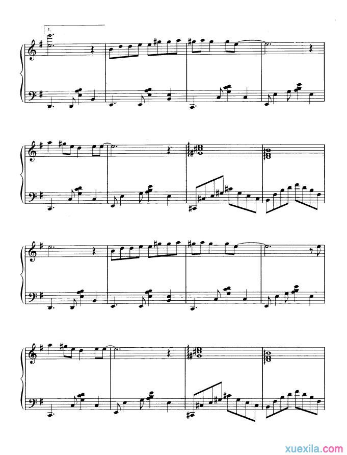 回到拉萨钢琴谱