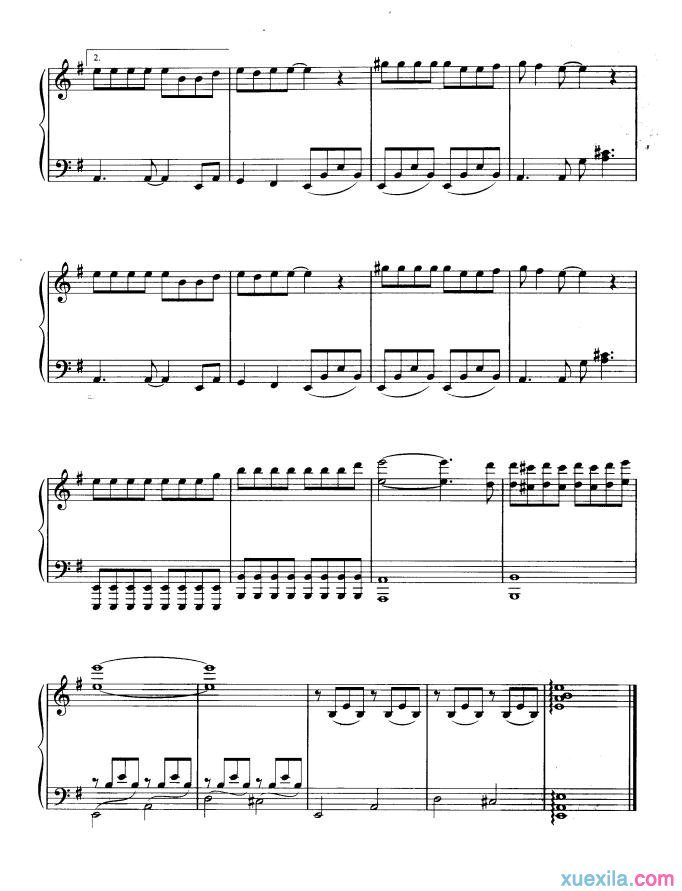 回到拉萨钢琴谱