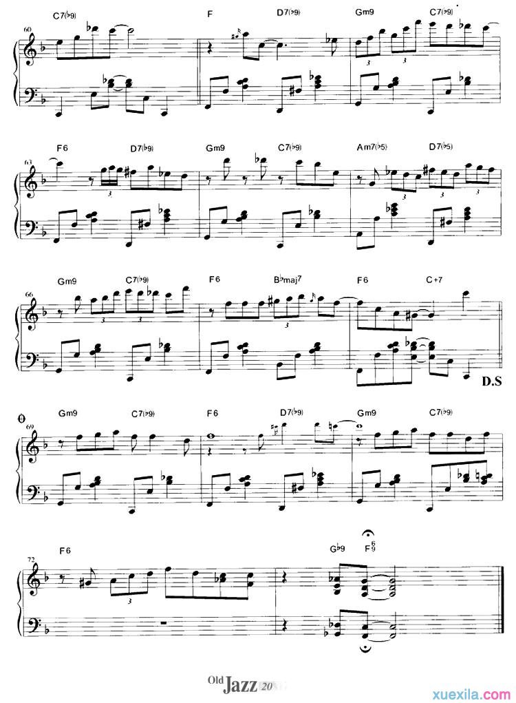 blue moon钢琴谱完整版