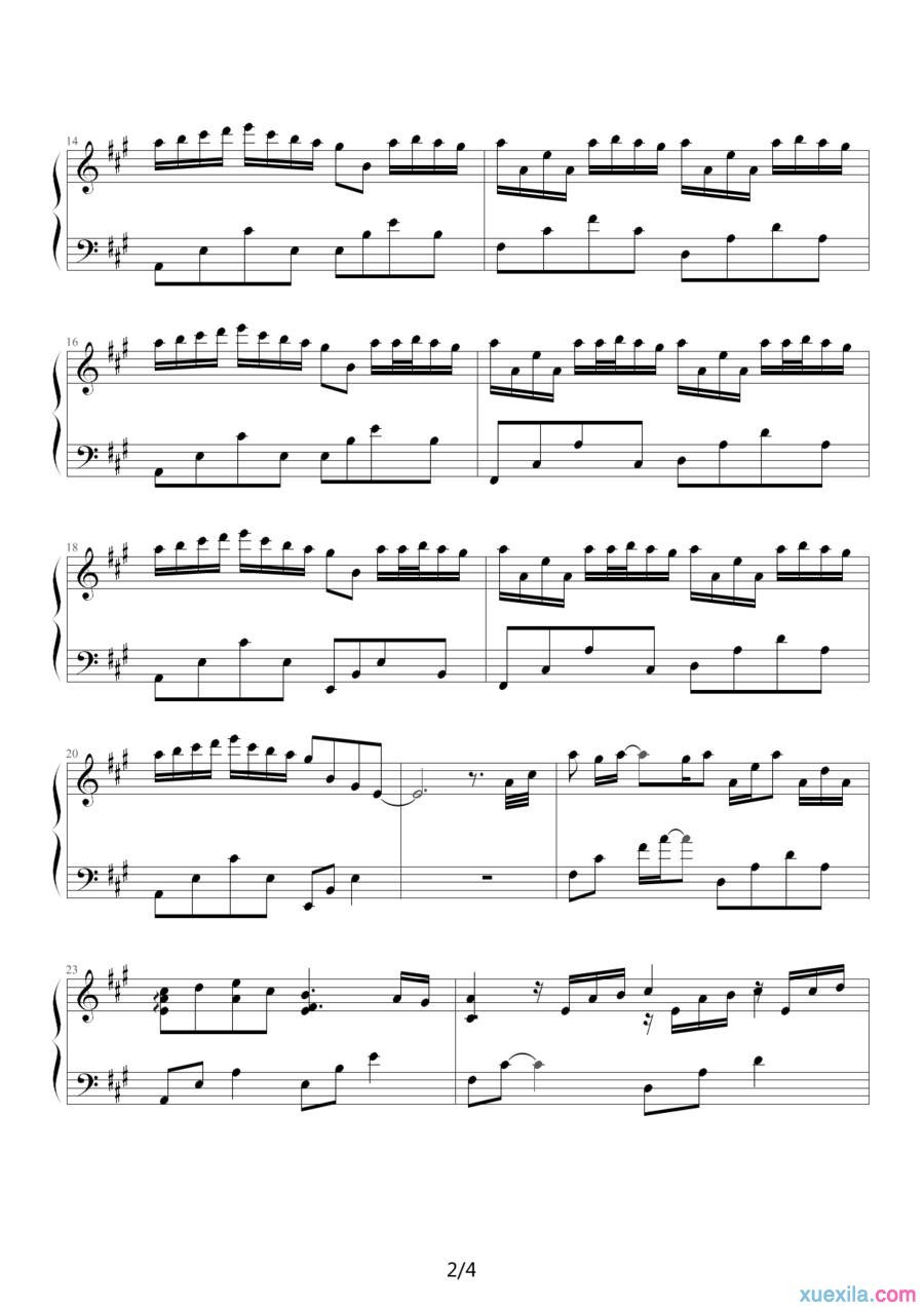 River Flows In You钢琴谱