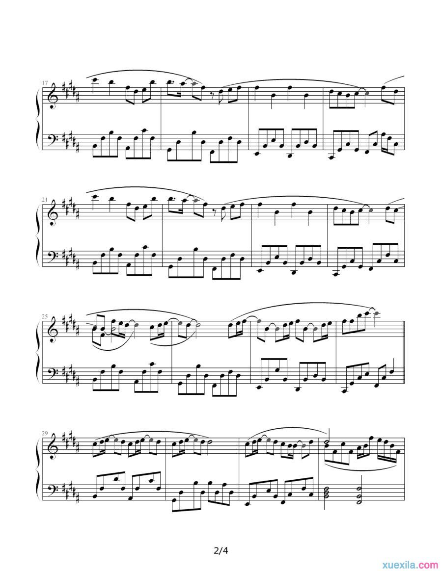 我们怎么了钢琴谱