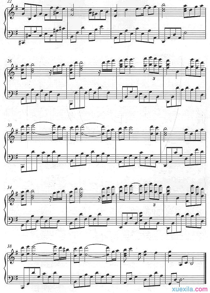 雨的印记钢琴谱