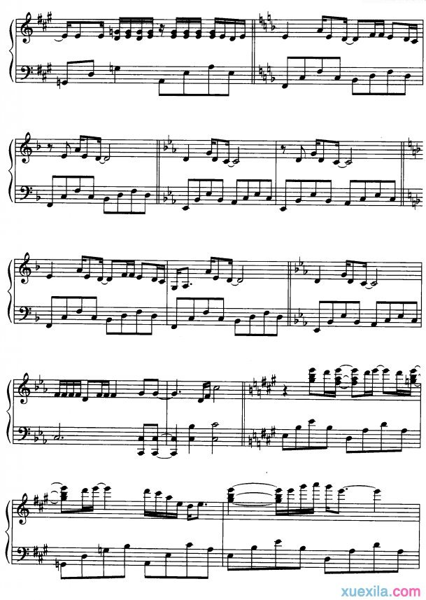 stranger in Moscow钢琴谱