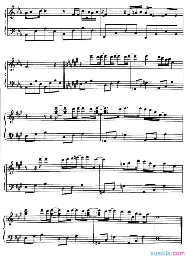 stranger in Moscow钢琴谱