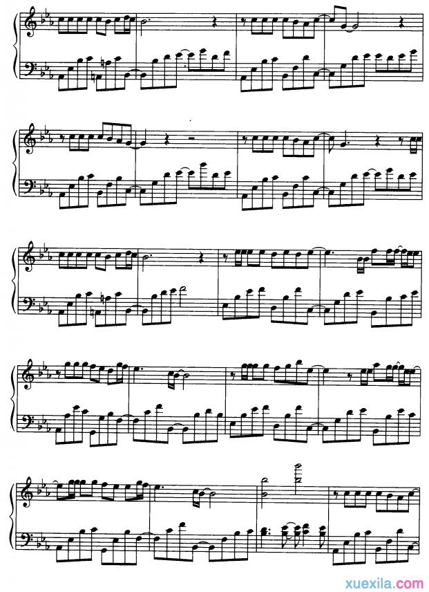 on the line钢琴谱最新版