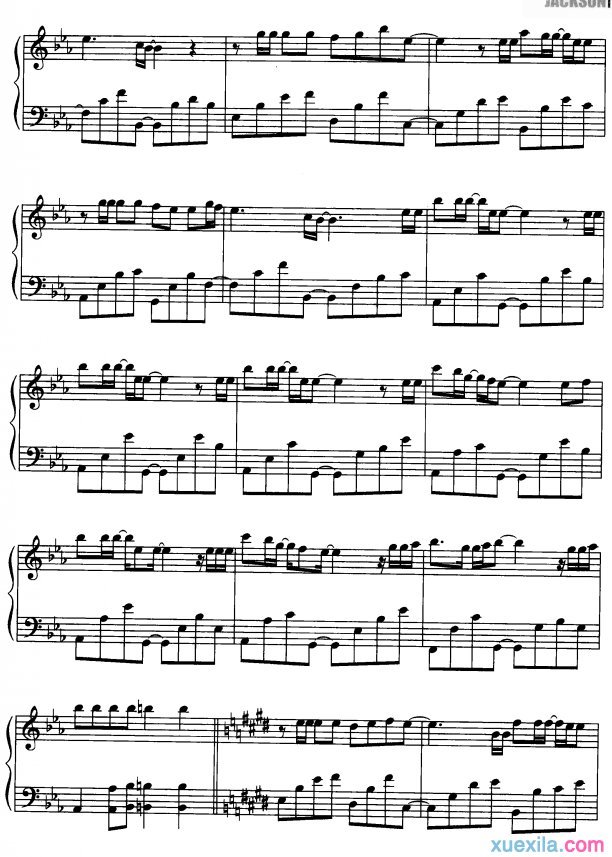 on the line钢琴谱最新版