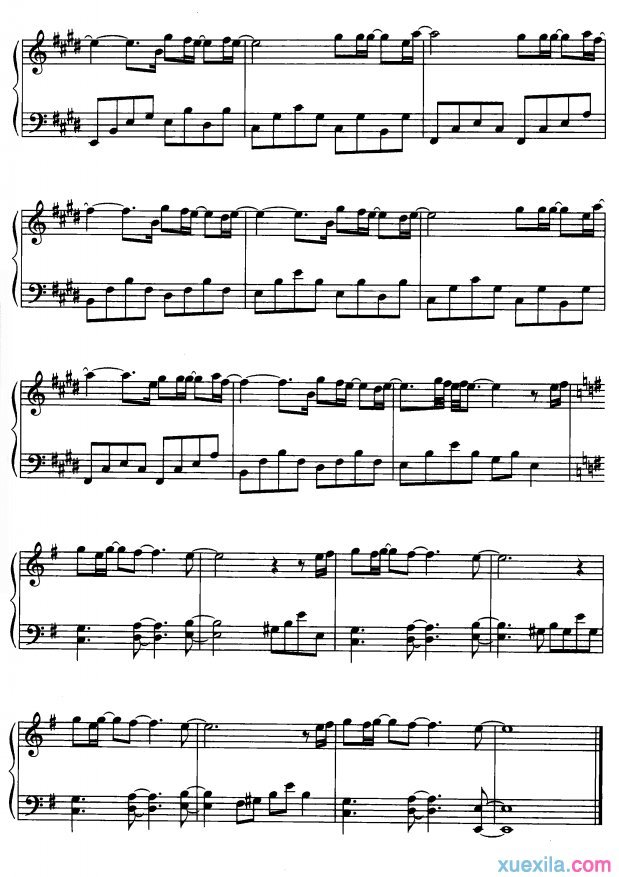 You Are Not Alone钢琴谱