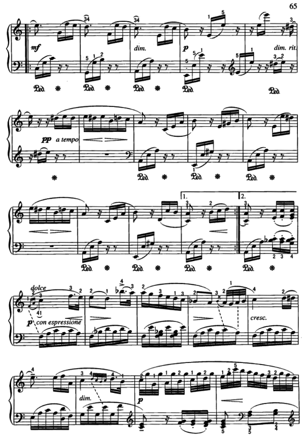 致爱丽丝钢琴谱_致爱丽丝曲谱怎么弹