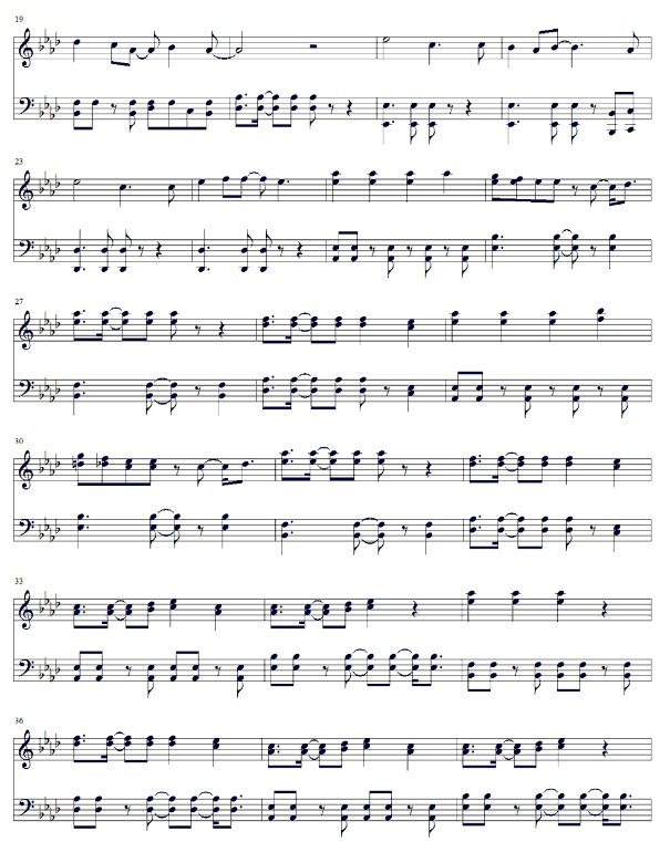 EXO 3.6.5钢琴谱完整版