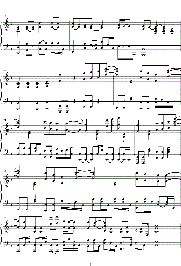 21Guns钢琴谱完整版