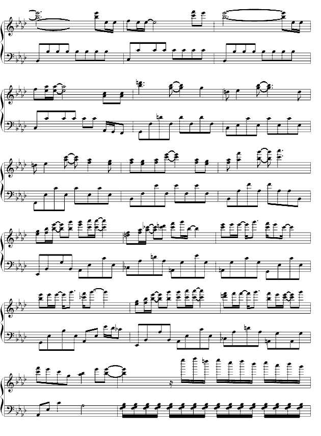 《say yes》钢琴谱完整版