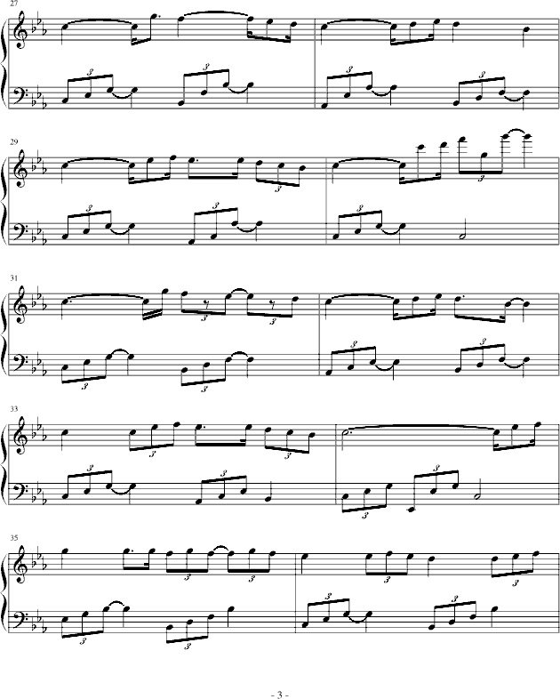 《寂寞在唱歌》钢琴谱