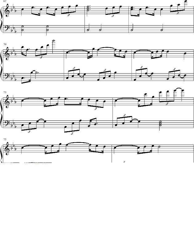 《寂寞在唱歌》钢琴谱