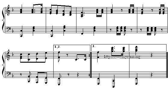 《歌唱祖国》钢琴谱