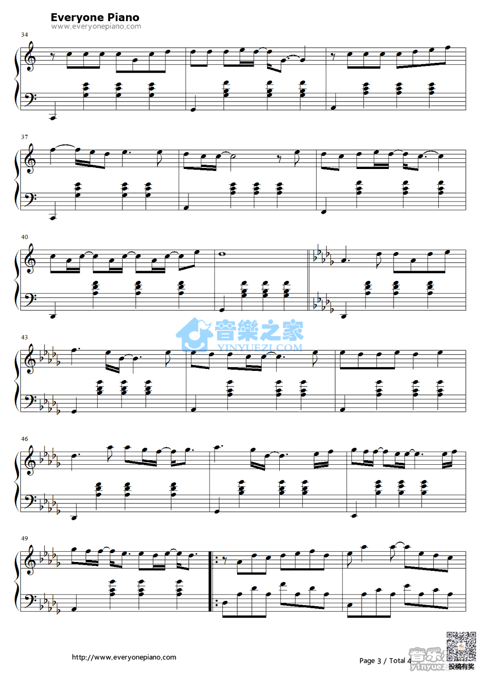 周杰伦枫钢琴谱及歌词