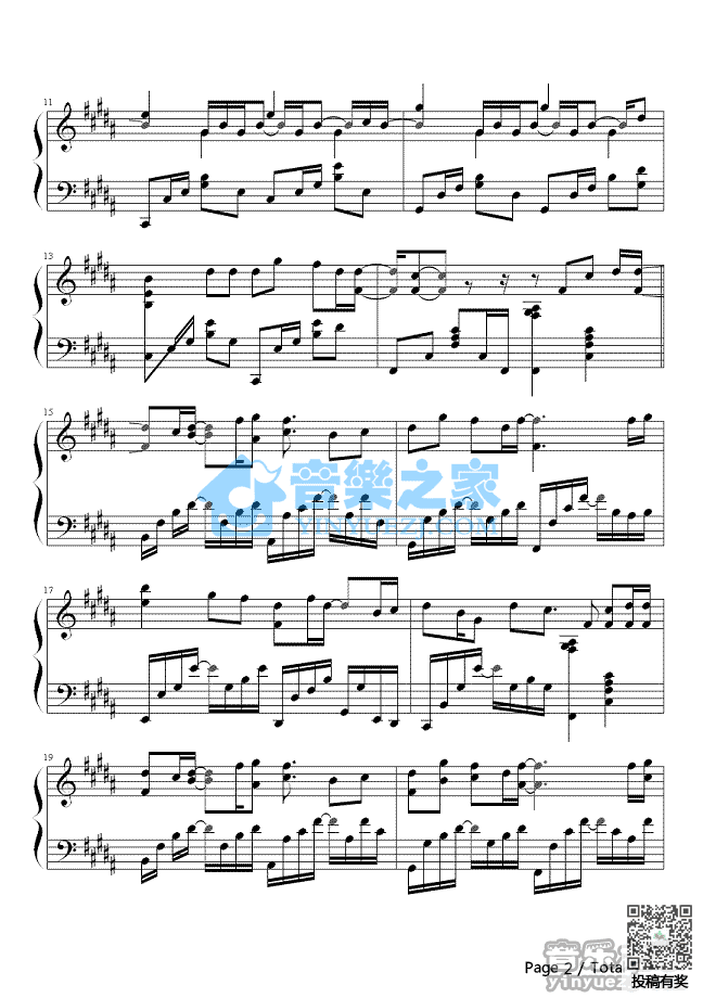 周杰伦发如雪钢琴谱及歌词