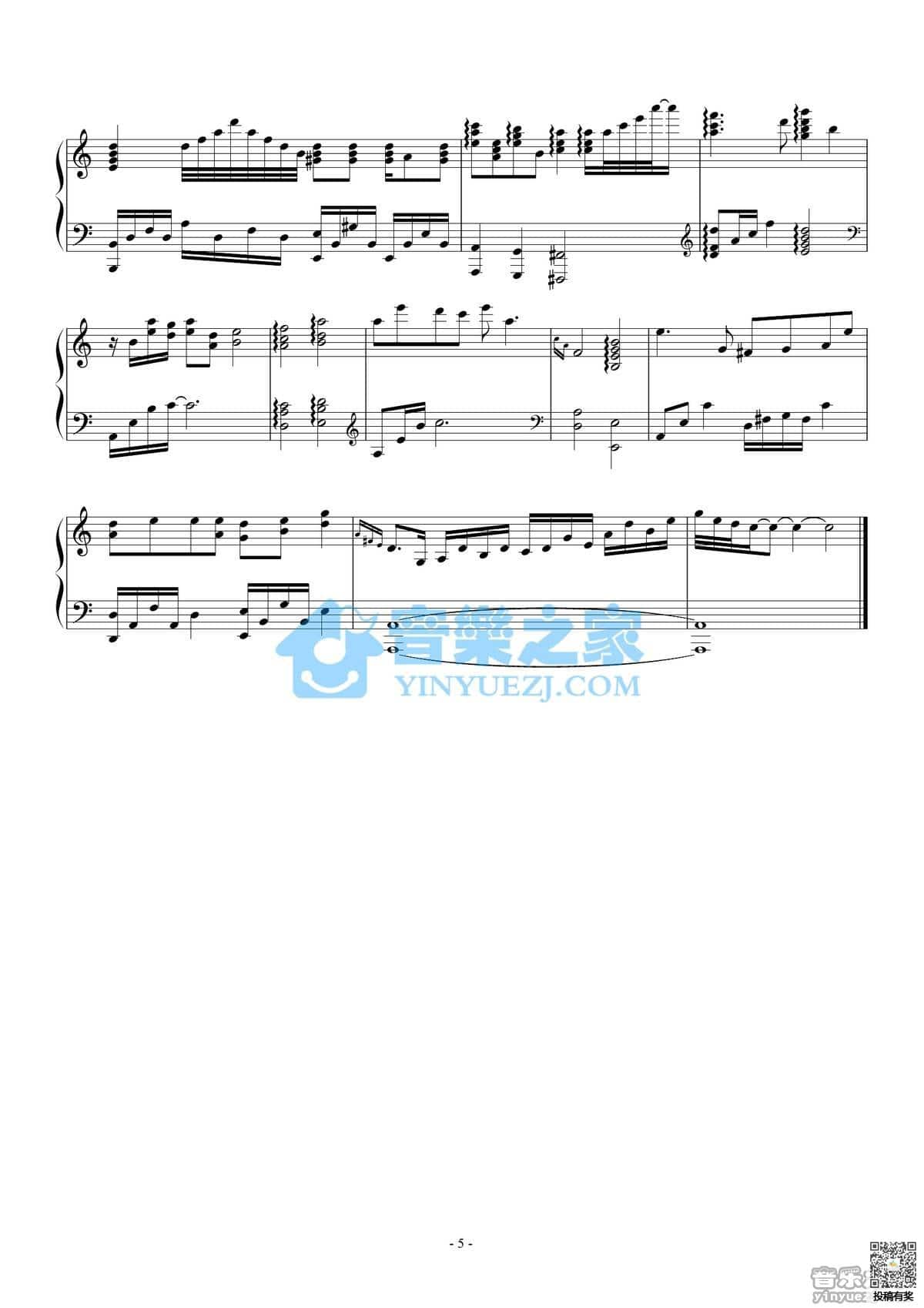 周杰伦烟花易冷钢琴谱