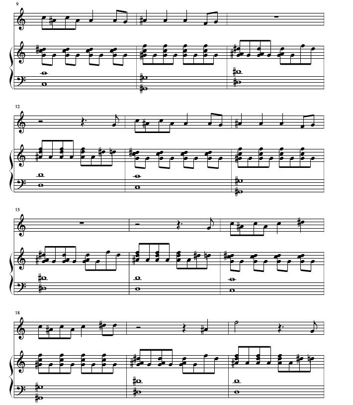 apologize伴奏钢琴谱