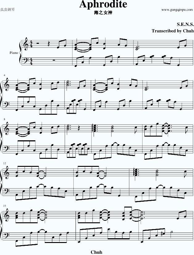 aphrodite钢琴谱