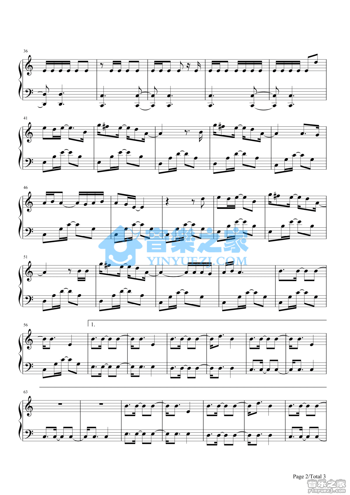 薛之谦火星人来过五线钢琴谱