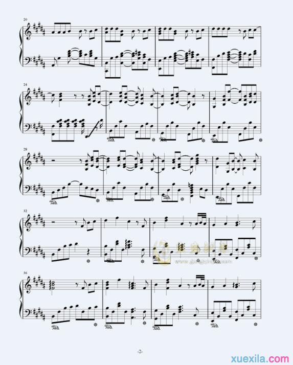 告白气球钢琴谱周杰伦_你也可以弹这些歌