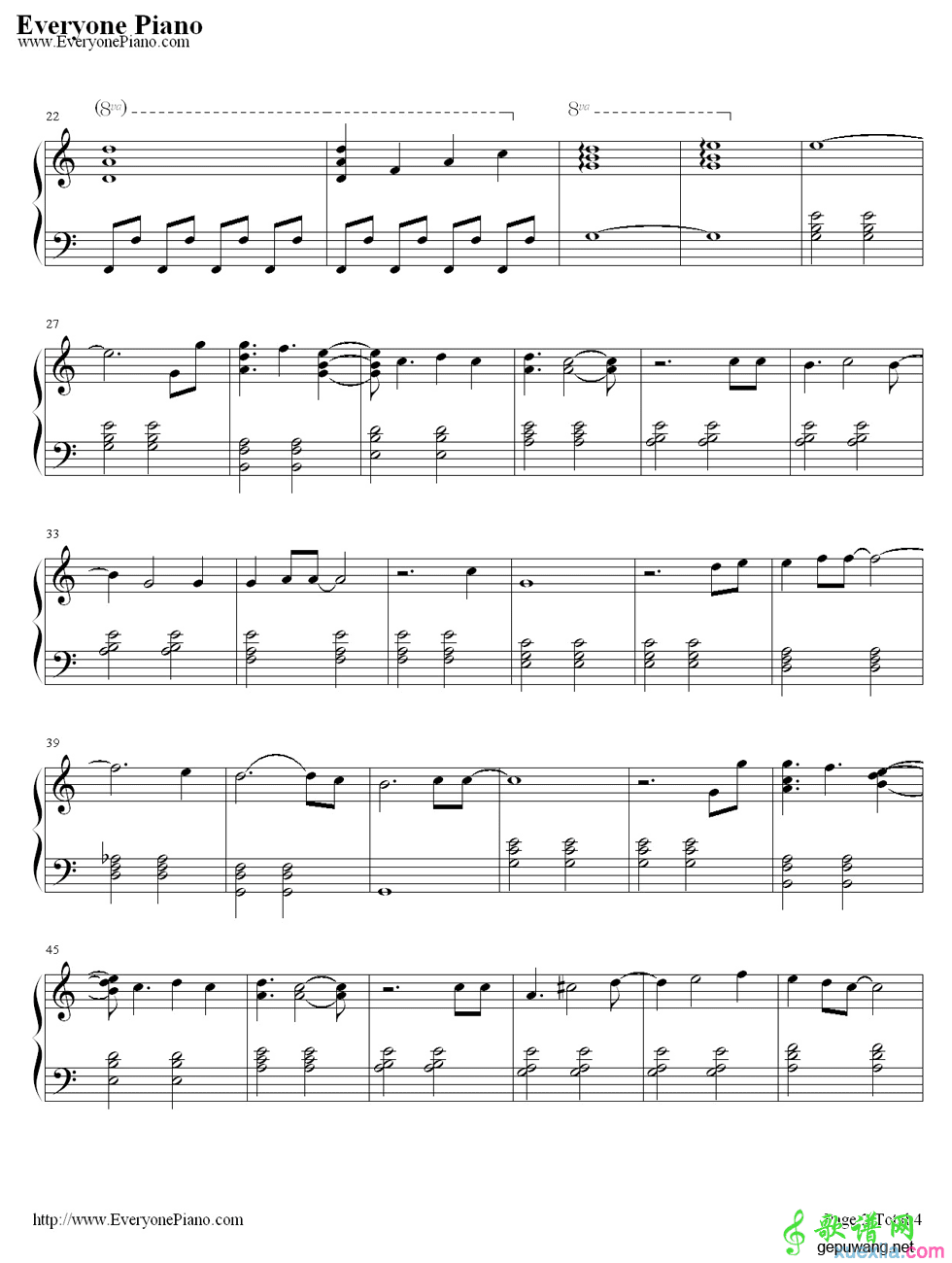 My Dearest钢琴谱完整版