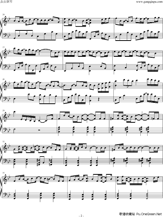 你我都是傻瓜钢琴谱