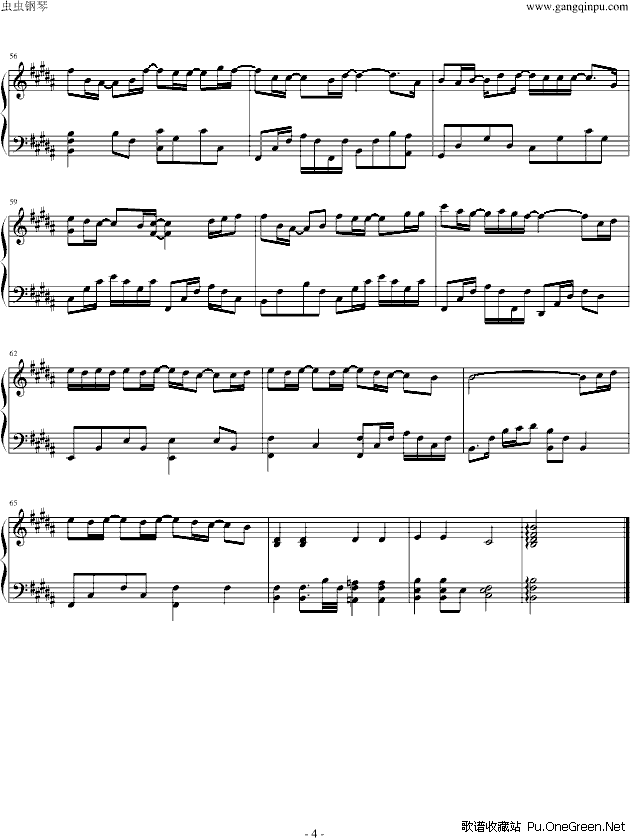 你我都是傻瓜钢琴谱