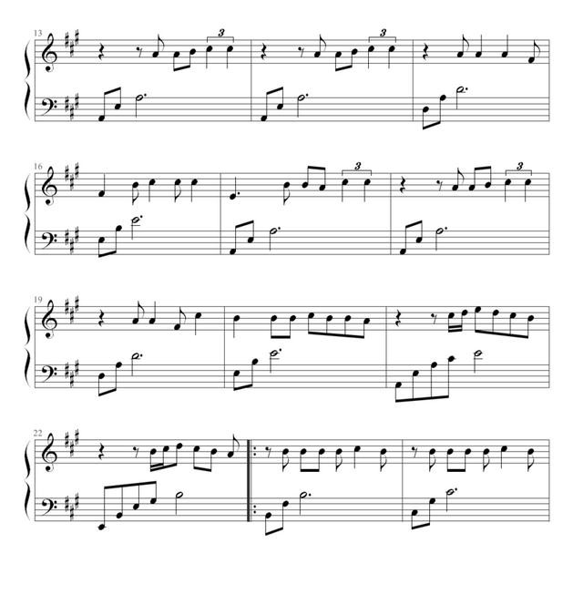 阿杜他一定很爱你钢琴谱