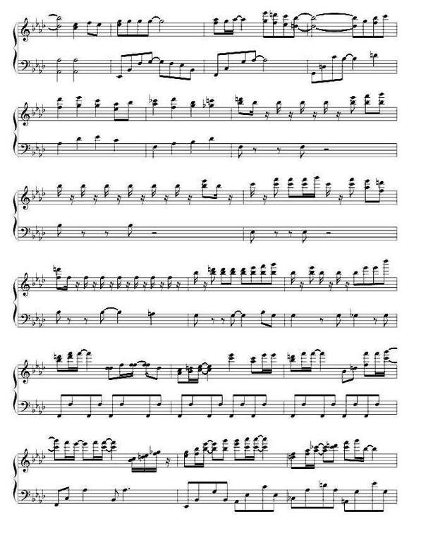 101次求婚say yes钢琴谱