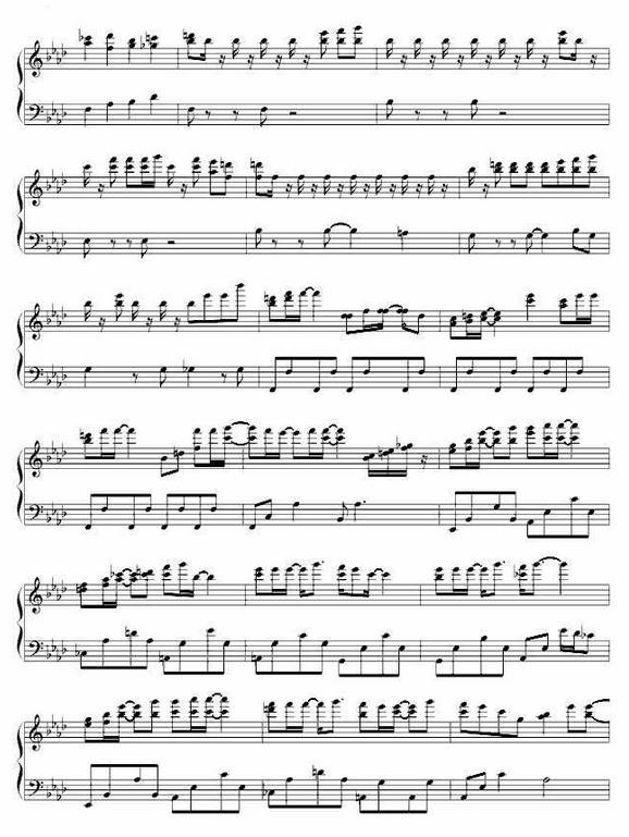 101次求婚say yes钢琴谱