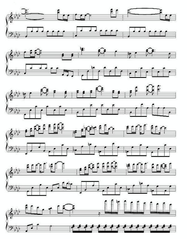 101次求婚say yes钢琴谱