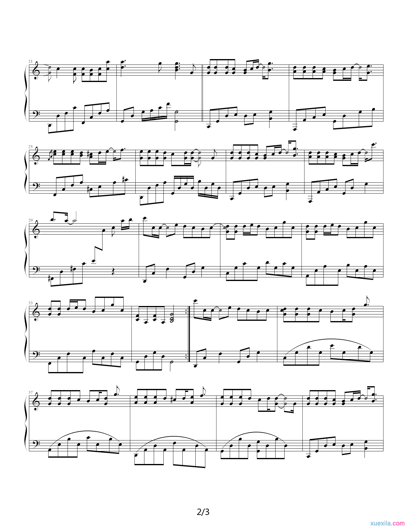 学习退后周杰伦钢琴谱