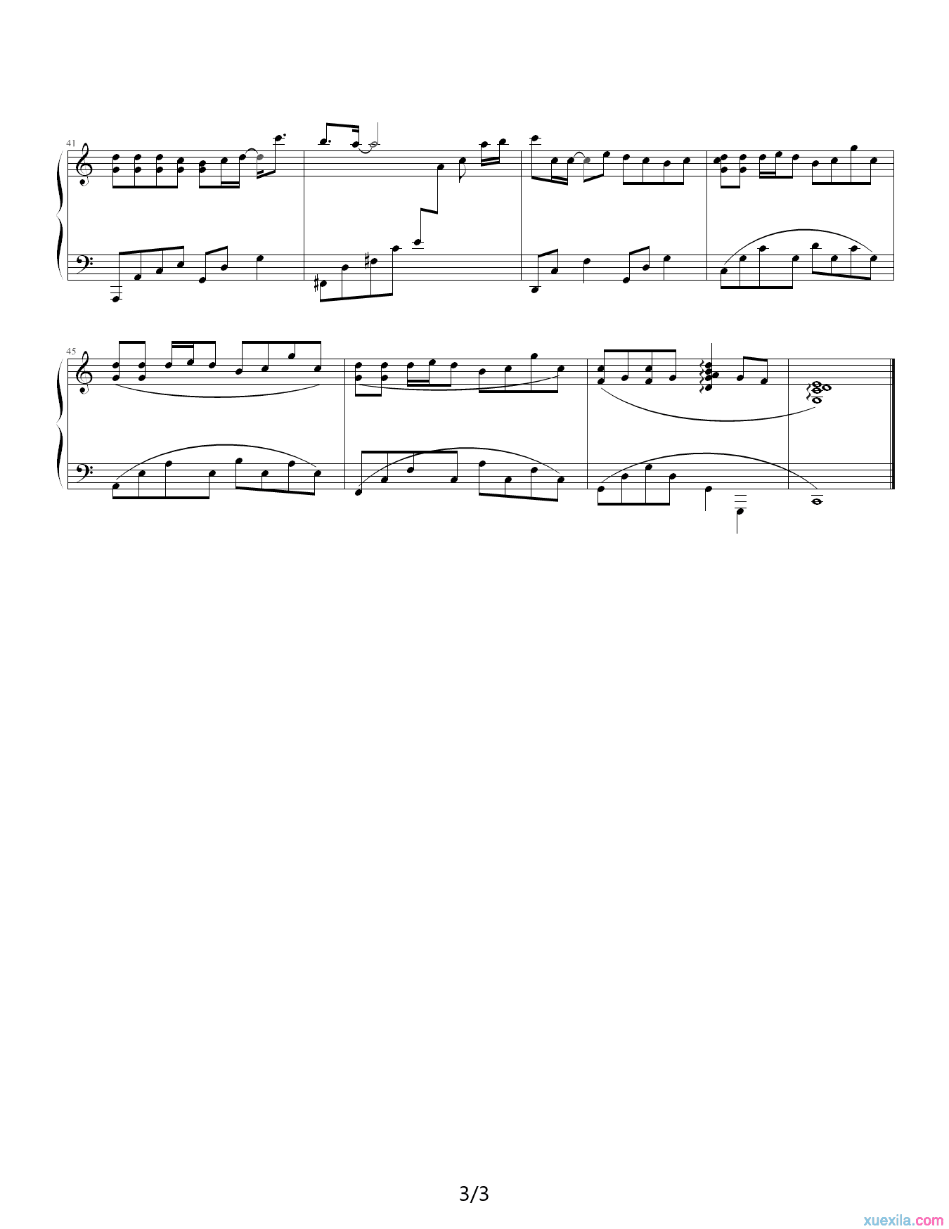 学习退后周杰伦钢琴谱