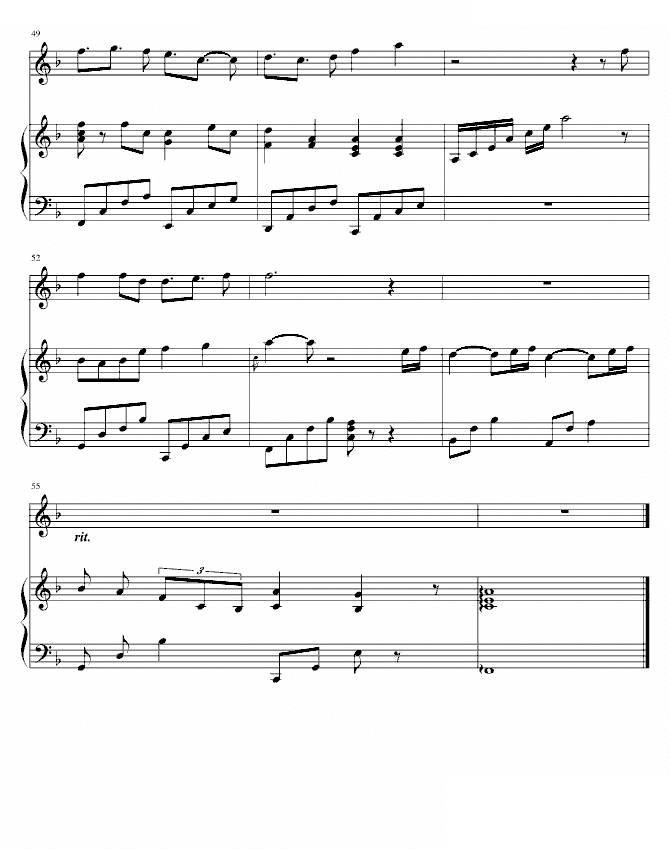 雾中机场张信哲钢琴谱